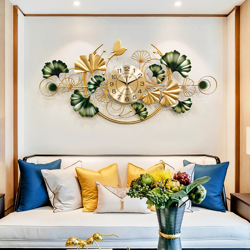 Living Room Wall Clocks Aesthetic Art Mural Luxury Large Design Wall Watch - NON BRANDED SUPERMARKET