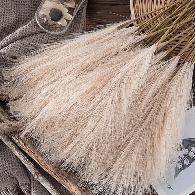 Fluffy Pampas Grass Boho Decor Flower Fake Plant - NON BRANDED SUPERMARKET