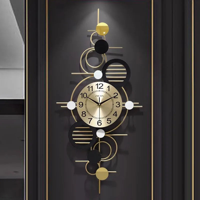 Minimalist Restaurant Wall Clocks Art Mural Luxury Living Room Wall Watch - NON BRANDED SUPERMARKET