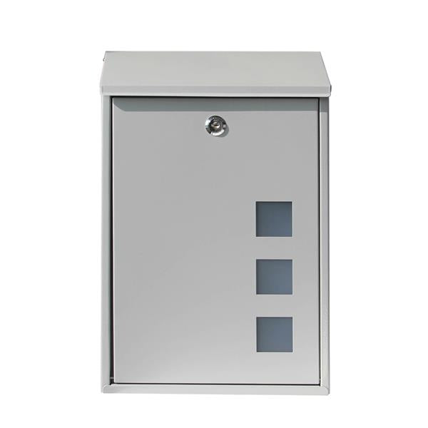 Galvanized Sheet Wall Mounted Mail Box Letter Box Silver - NON BRANDED SUPERMARKET