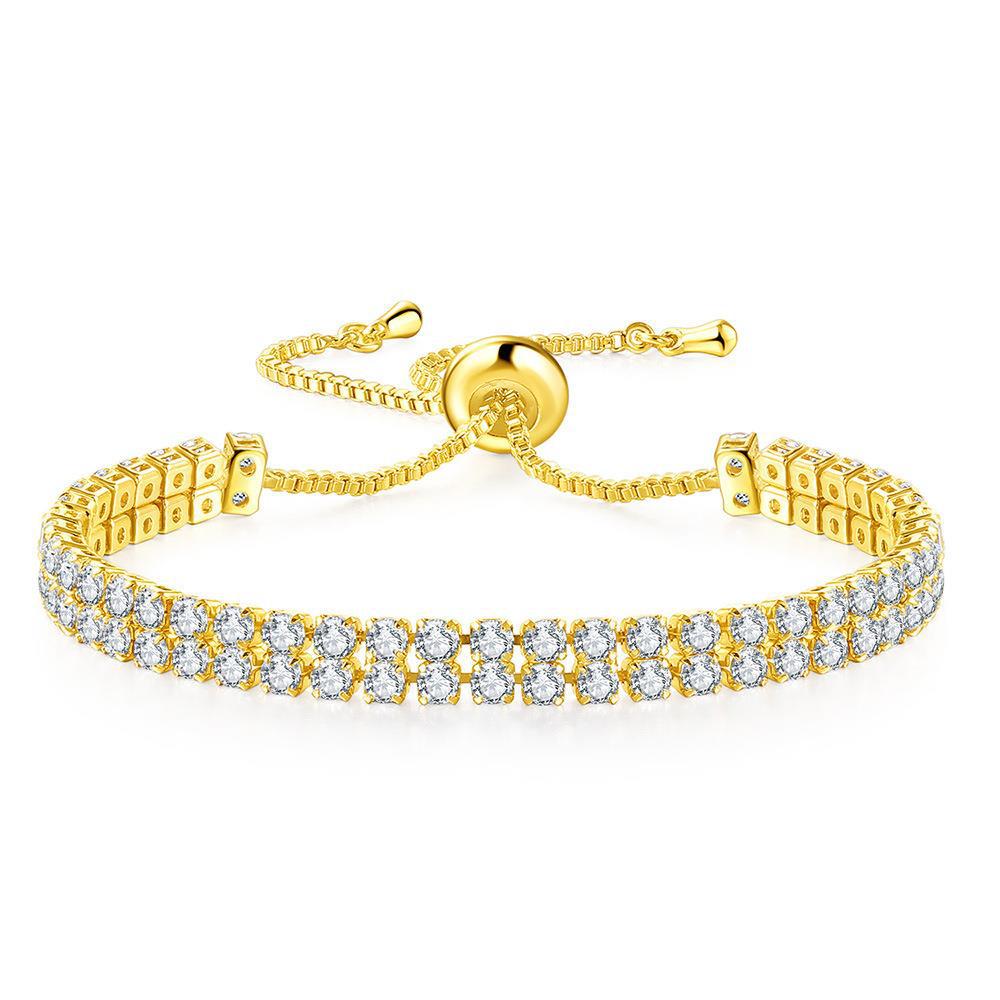 Fashion Double Row Zircon Bracelet For Women Rhinestone Bracelet - NON BRANDED SUPERMARKET