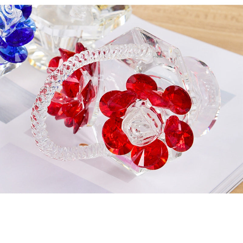 Crystal Flower Basket Decoration Living Room Wine Cabinet Wedding Small Gift - NON BRANDED SUPERMARKET