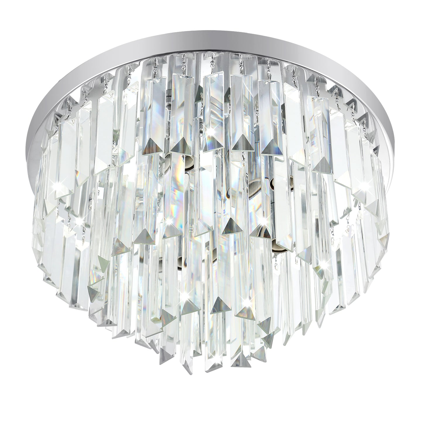 Crystal Chandelier Ceiling Light Fixture 5- Lights Flush Mount Ceiling Light - NON BRANDED SUPERMARKET