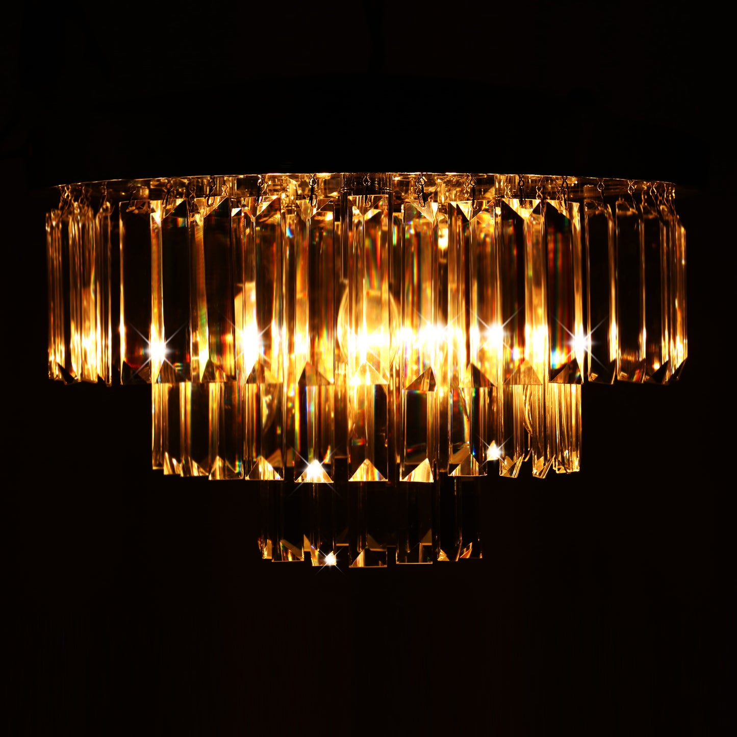 Crystal Chandelier Ceiling Light Fixture 5- Lights Flush Mount Ceiling Light - NON BRANDED SUPERMARKET