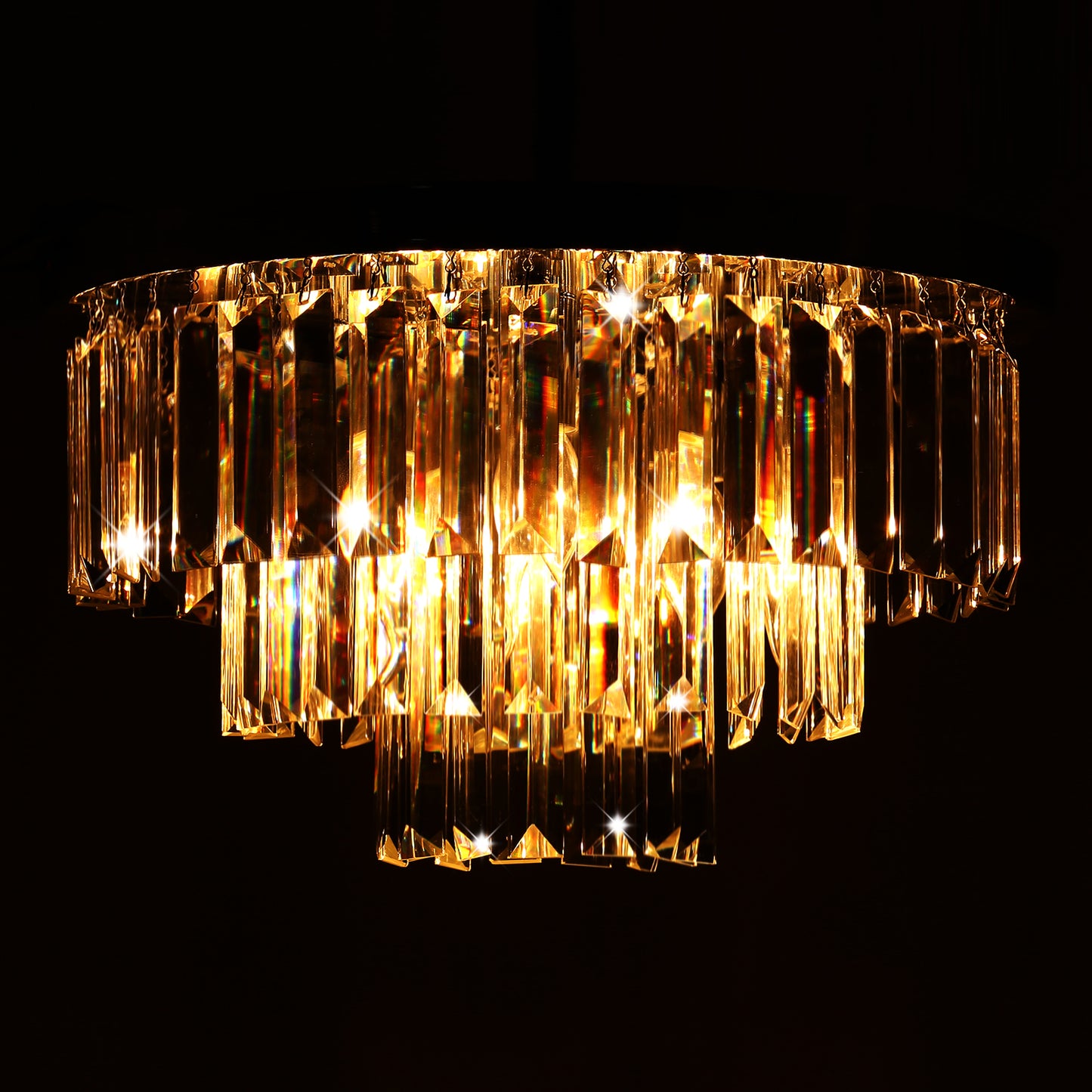 Crystal Chandelier Ceiling Light Fixture 5- Lights Flush Mount Ceiling Light - NON BRANDED SUPERMARKET