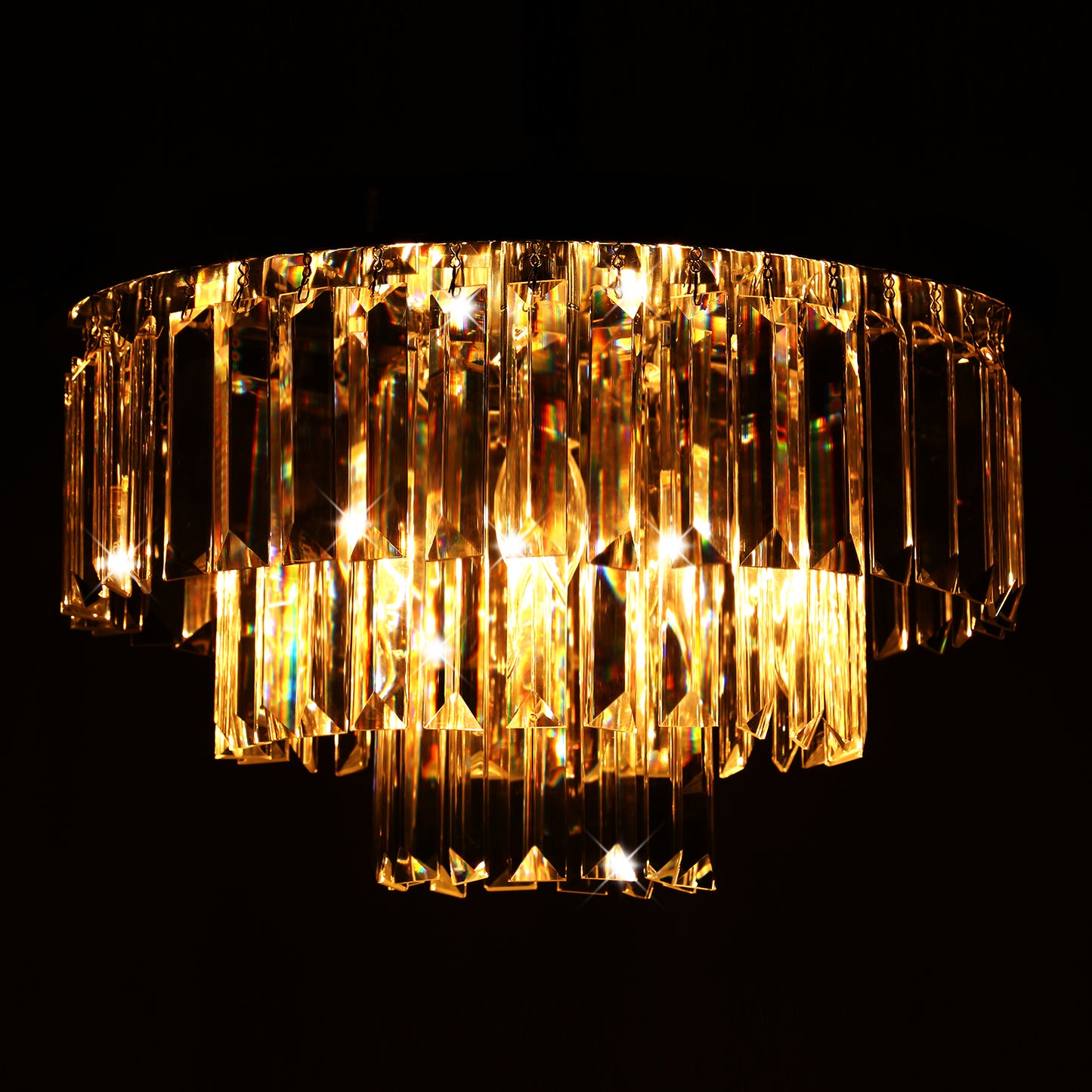 Crystal Chandelier Ceiling Light Fixture 5- Lights Flush Mount Ceiling Light - NON BRANDED SUPERMARKET
