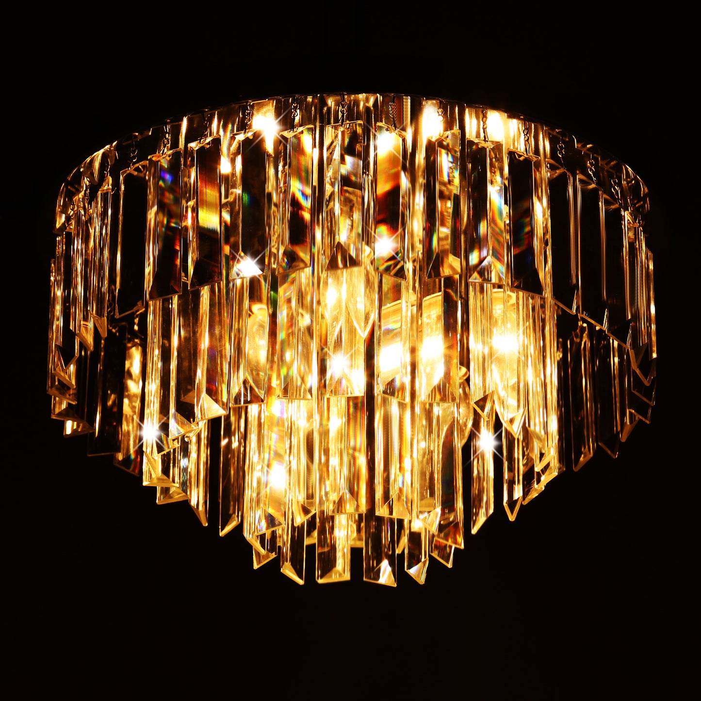 Crystal Chandelier Ceiling Light Fixture 5- Lights Flush Mount Ceiling Light - NON BRANDED SUPERMARKET