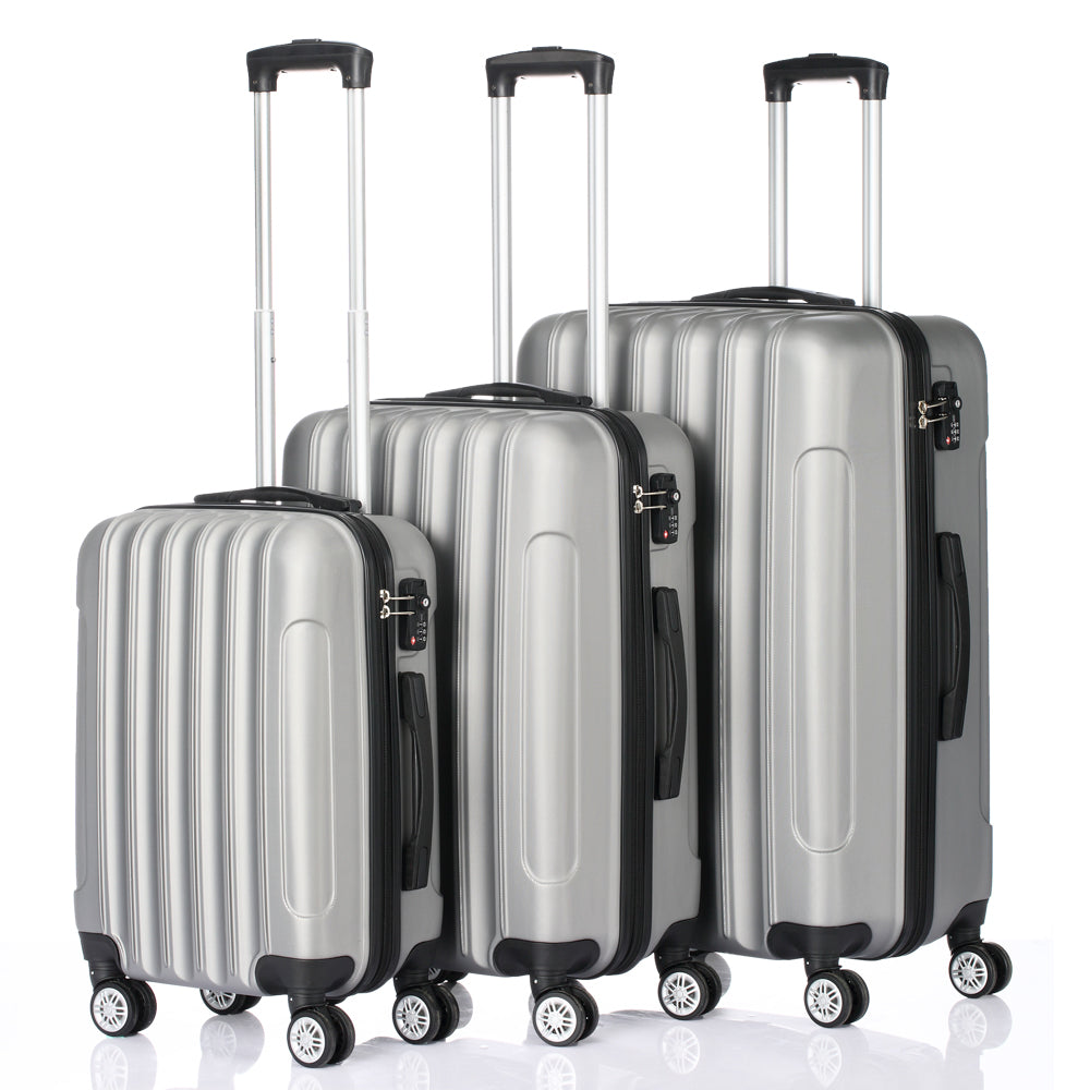 3-in-1 Multifunctional Large Capacity Traveling Storage Suitcase Silver Gray - NON BRANDED SUPERMARKET