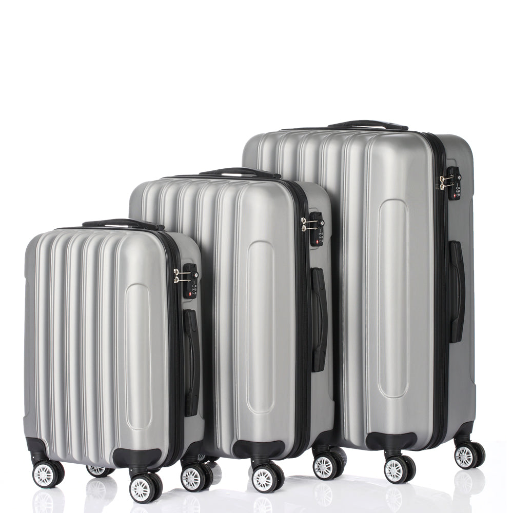 3-in-1 Multifunctional Large Capacity Traveling Storage Suitcase Silver Gray - NON BRANDED SUPERMARKET