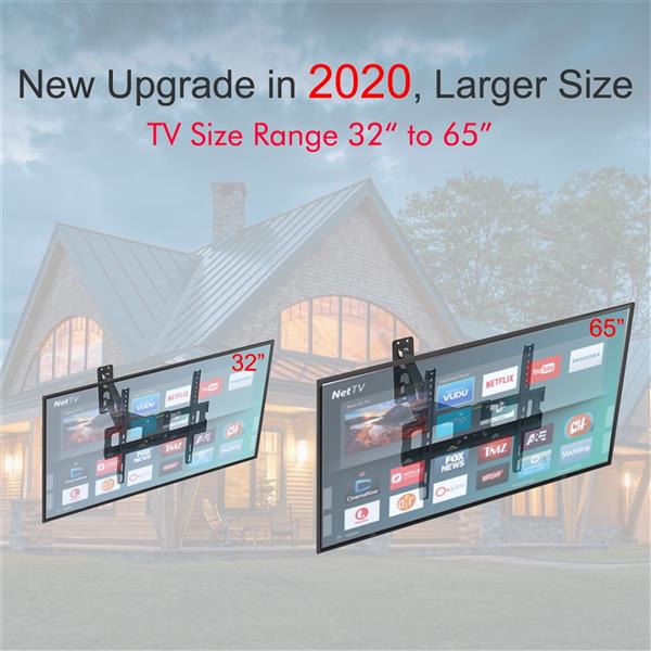32-65" Single Pendulum Small Base TV Stand Tmxd-103 Bearing 35KG / VESE400*400 / Up And Down -10~ 10° - NON BRANDED SUPERMARKET
