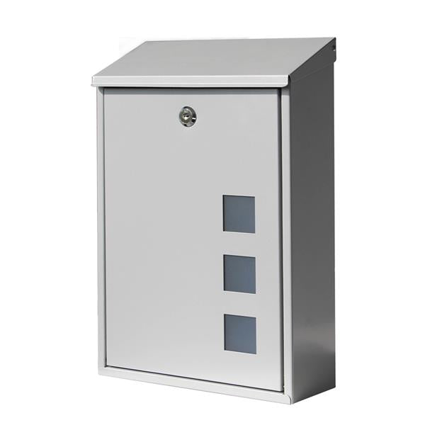 Galvanized Sheet Wall Mounted Mail Box Letter Box Silver - NON BRANDED SUPERMARKET