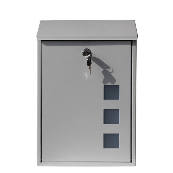 Galvanized Sheet Wall Mounted Mail Box Letter Box Silver - NON BRANDED SUPERMARKET