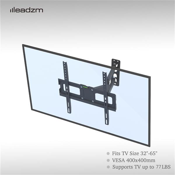 32-65" Single Pendulum Small Base TV Stand Tmxd-103 Bearing 35KG / VESE400*400 / Up And Down -10~ 10° - NON BRANDED SUPERMARKET