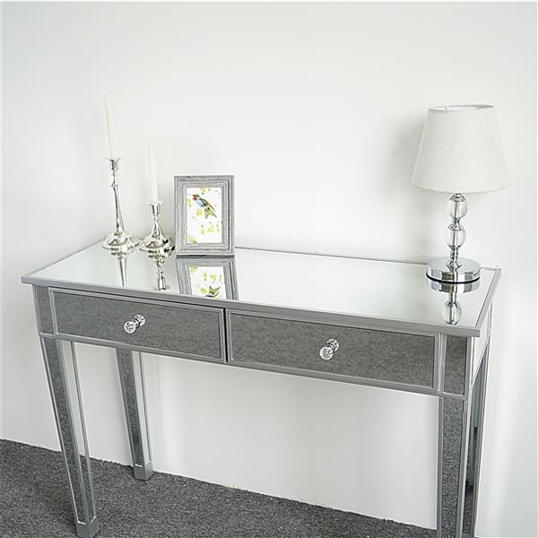 Mirrored Makeup Table Desk Vanity for Women with 2 Drawers - NON BRANDED SUPERMARKET