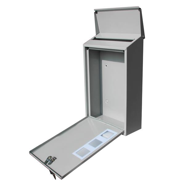 Galvanized Sheet Wall Mounted Mail Box Letter Box Silver - NON BRANDED SUPERMARKET