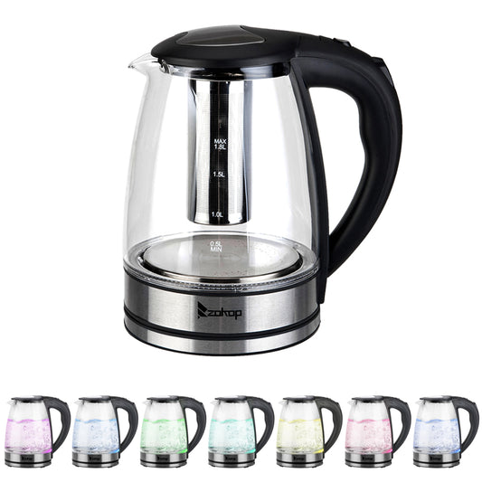 HD-1861-A 220V 2000W 1.8L Electric Glass Kettle UK Plug - NON BRANDED SUPERMARKET 