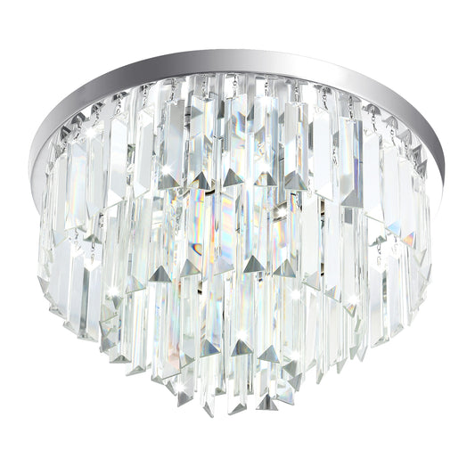 Crystal Chandelier Ceiling Light Fixture 5- Lights Flush Mount Ceiling Light - NON BRANDED SUPERMARKET 