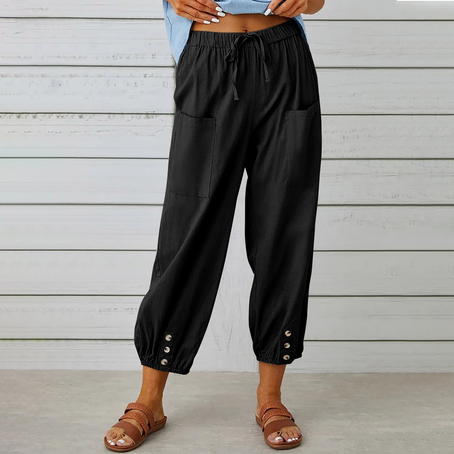 Women Drawstring Tie Pants - NON BRANDED SUPERMARKET 