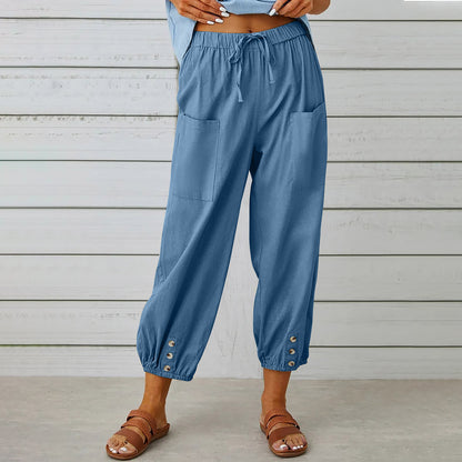 Women Drawstring Tie Pants - NON BRANDED SUPERMARKET 