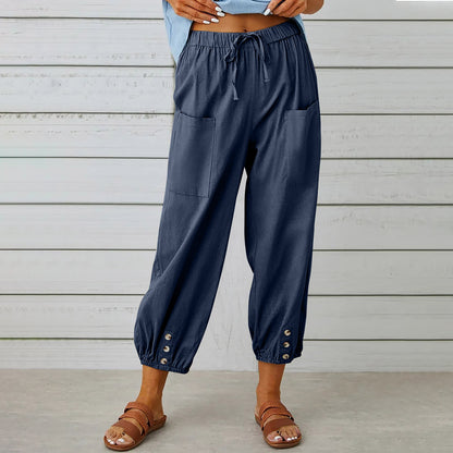 Women Drawstring Tie Pants - NON BRANDED SUPERMARKET 