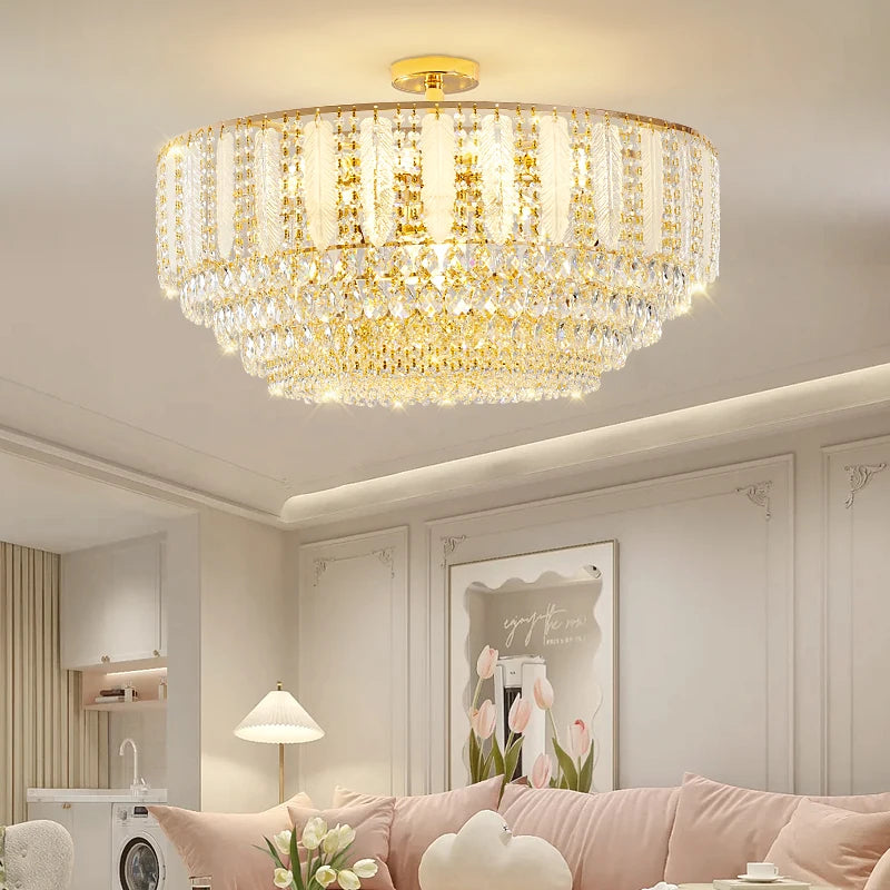 Modern Crystal Living Room Light Creative Design Sense Hanging Lighting Lamps - NON BRANDED SUPERMARKET 