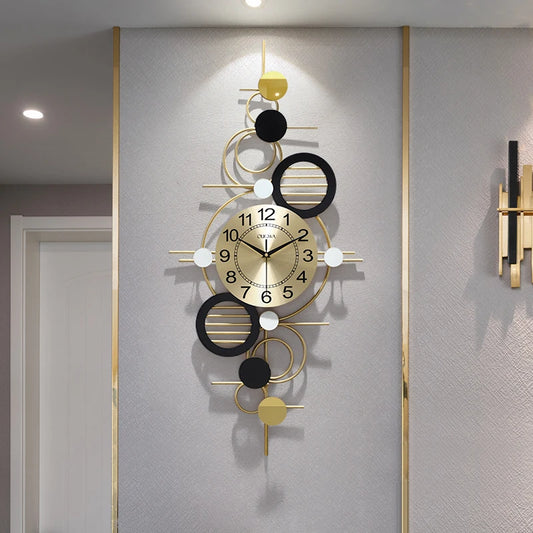 Minimalist Restaurant Wall Clocks Art Mural Luxury Living Room Wall Watch - NON BRANDED SUPERMARKET 