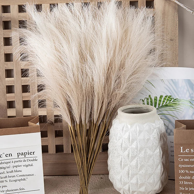 Fluffy Pampas Grass Boho Decor Flower Fake Plant - NON BRANDED SUPERMARKET 