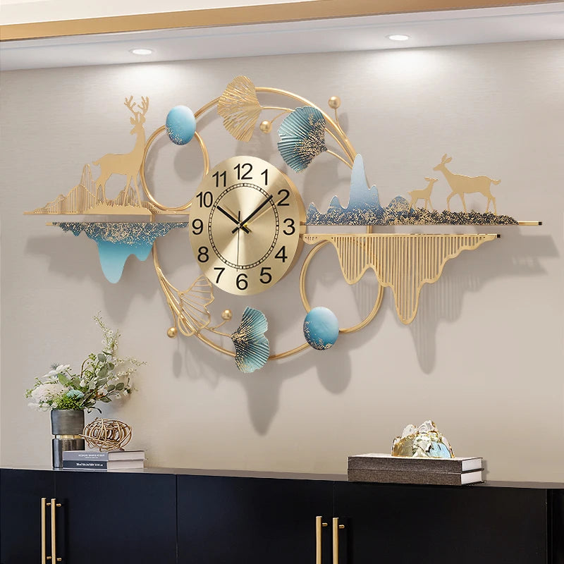 Luxury Large Wall Clocks Nordic Horloge Murale Home Decoration - NON BRANDED SUPERMARKET 