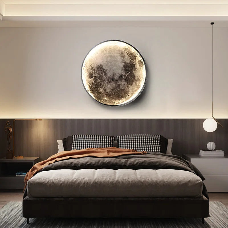 Modern 3D Moon Led Wall Lamp - NON BRANDED SUPERMARKET 