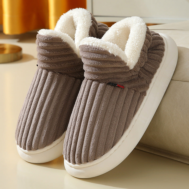 Full Heel Wrap Cotton Shoes Fleece Lined Platform - NON BRANDED SUPERMARKET 