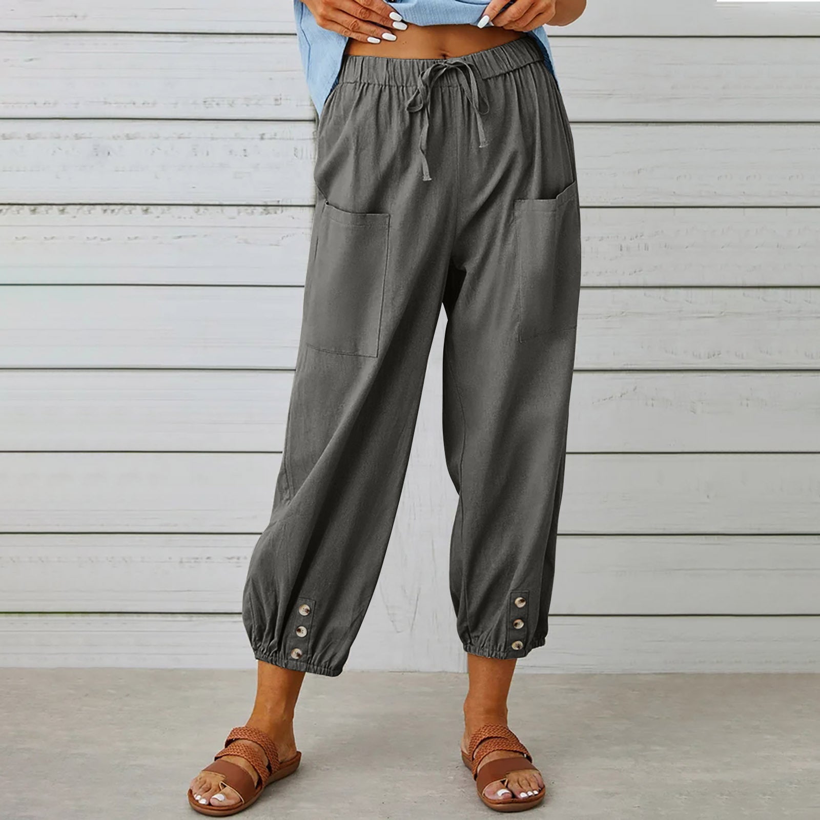 Women Drawstring Tie Pants - NON BRANDED SUPERMARKET 