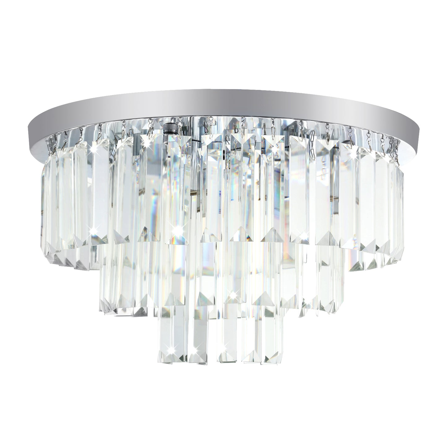 Crystal Chandelier Ceiling Light Fixture 5- Lights Flush Mount Ceiling Light - NON BRANDED SUPERMARKET 