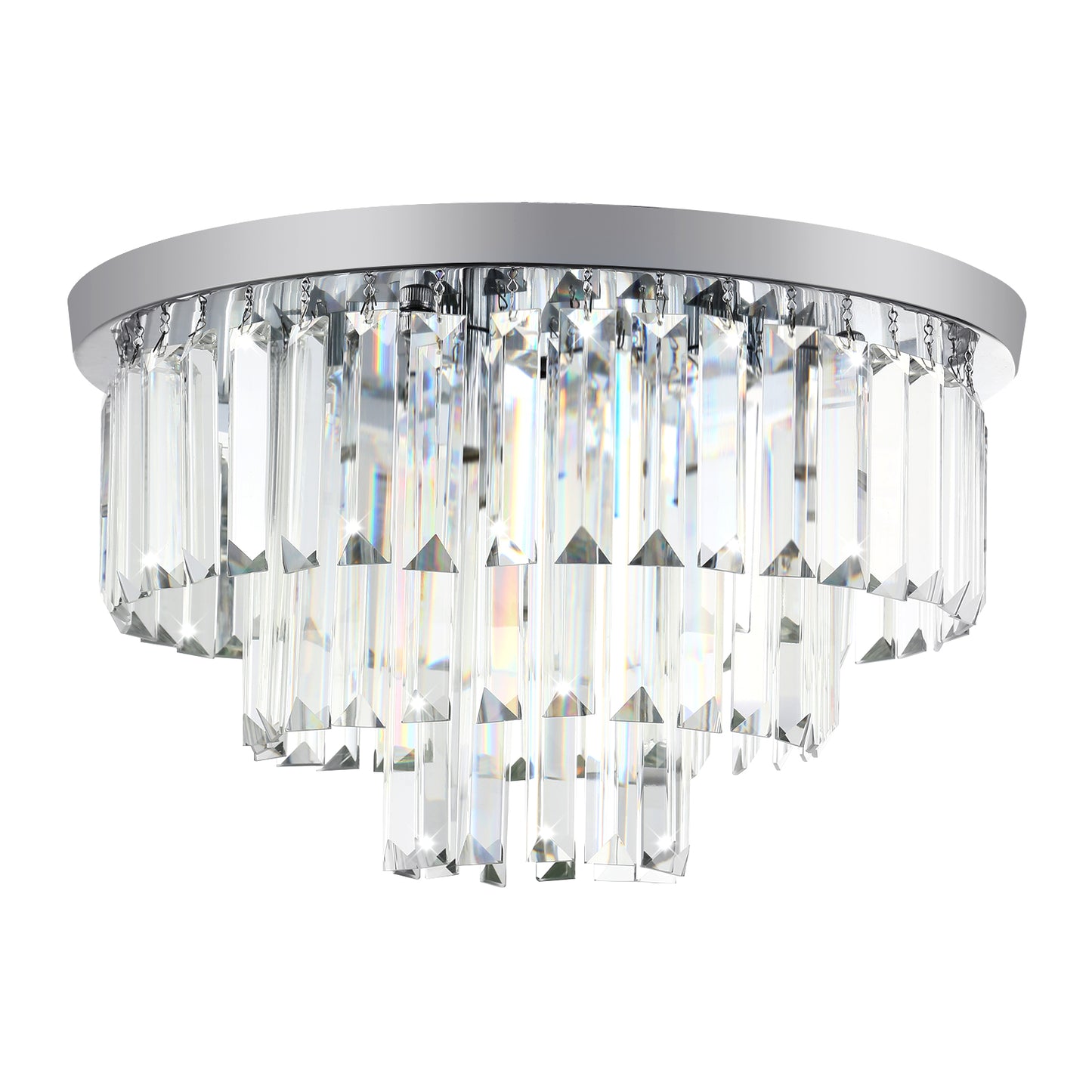 Crystal Chandelier Ceiling Light Fixture 5- Lights Flush Mount Ceiling Light - NON BRANDED SUPERMARKET 