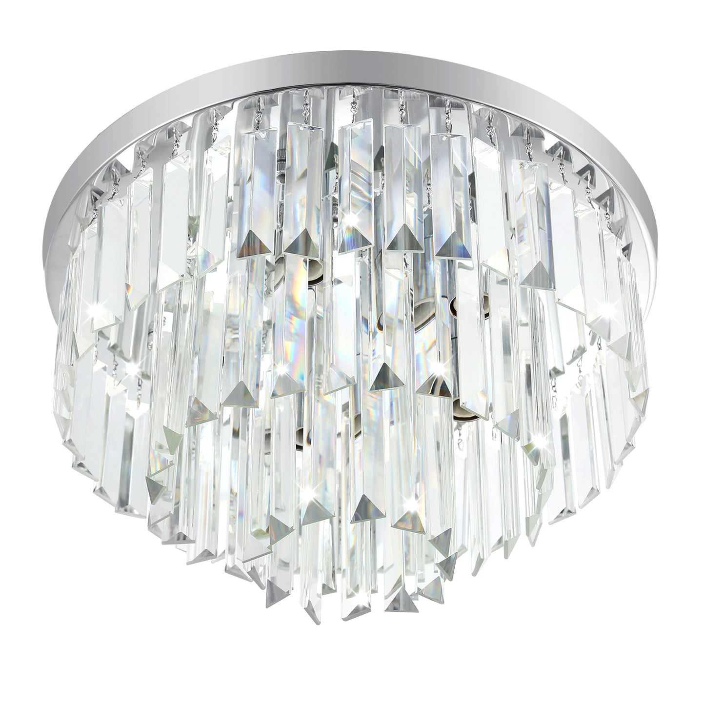 Crystal Chandelier Ceiling Light Fixture 5- Lights Flush Mount Ceiling Light - NON BRANDED SUPERMARKET 