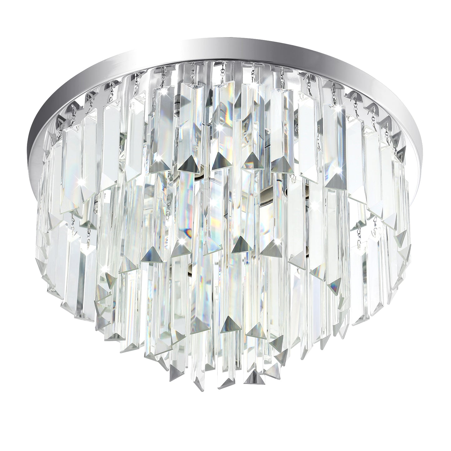 Crystal Chandelier Ceiling Light Fixture 5- Lights Flush Mount Ceiling Light - NON BRANDED SUPERMARKET 