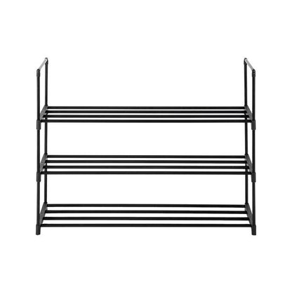 3 Tiers Shoe Rack Shoe Tower Shelf Storage Organizer For Bedroom, Entryway, Hallway, and Closet Black Color - NON BRANDED SUPERMARKET 