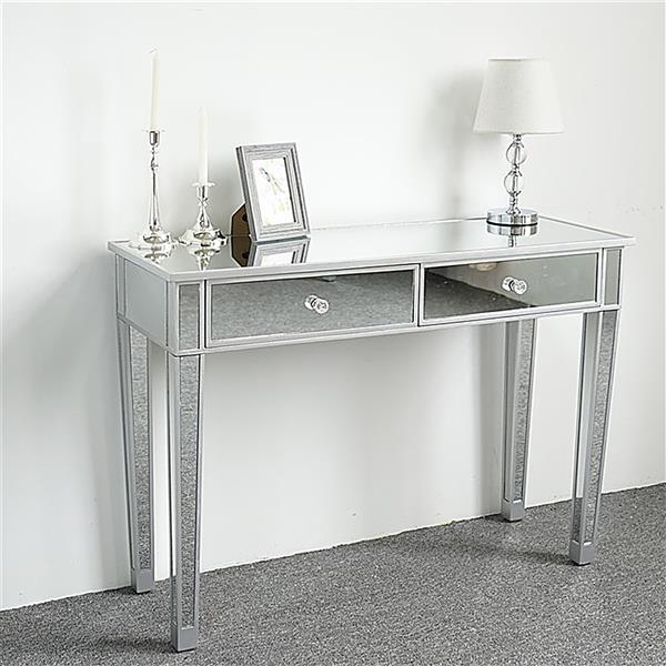 Mirrored Makeup Table Desk Vanity for Women with 2 Drawers - NON BRANDED SUPERMARKET 