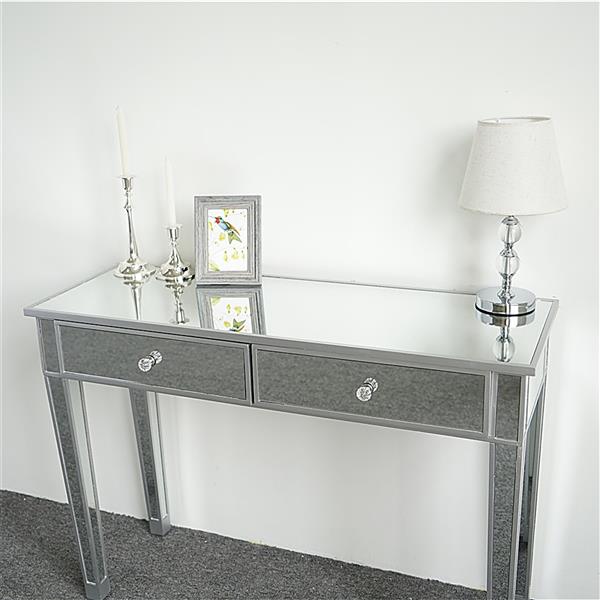 Mirrored Makeup Table Desk Vanity for Women with 2 Drawers - NON BRANDED SUPERMARKET 