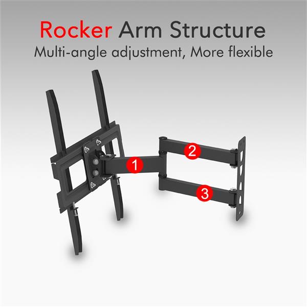 32-65" Single Pendulum Small Base TV Stand Tmxd-103 Bearing 35KG / VESE400*400 / Up And Down -10~ 10° - NON BRANDED SUPERMARKET 